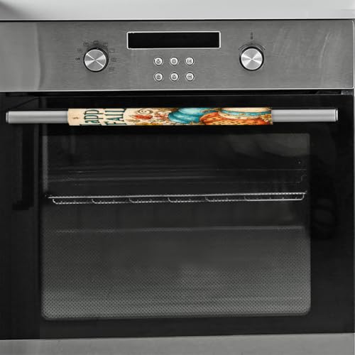 Image of Autumn Refrigerator Door Handle Covers Set of 2 Fridge Door Handle Decor | Fall Decor Washable Dishwasher Mocrowave Oven Protector Handle Cover Keep Your Kitchen Appliance Clean