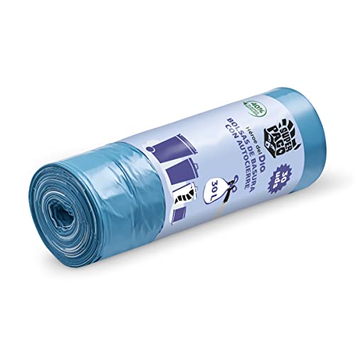 DIA SUPER PACO bolsa de basura con autocierre azul 30 lt rollo 30 uds