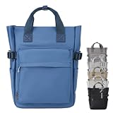[R・BOOM] 【耐久性UP・超軽量】マザーズバッグ 2wayリュック レディース キャリー 撥水 キャリーオン かわいい キャリーオンバッグ マザーズリュック ノートパソコン 通勤 背面ファスナー (サックスブルー)