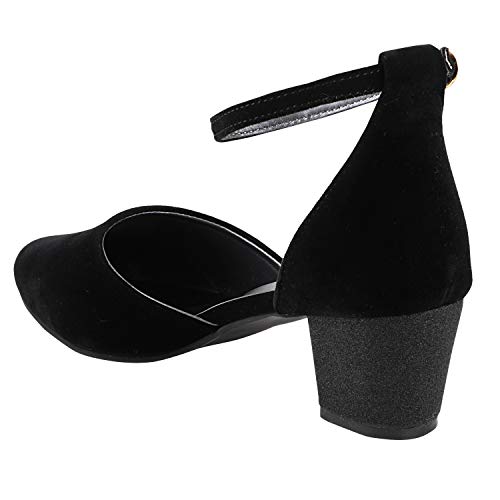 Image of Do Bhai Women Material Suede Stylish Pointed Toe Fashion Heel Sandal - Belly-J2