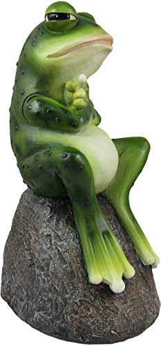 Dwk - Froggie's Bad Day - Adorable Indoor Outdoor Flip Off Frog On Stone Rock With Hop Off Message Middle Finger Figurine Grumpy Toad Home Decor Accent Garden Patio Accessory, 7.75-Inch… #TOP3