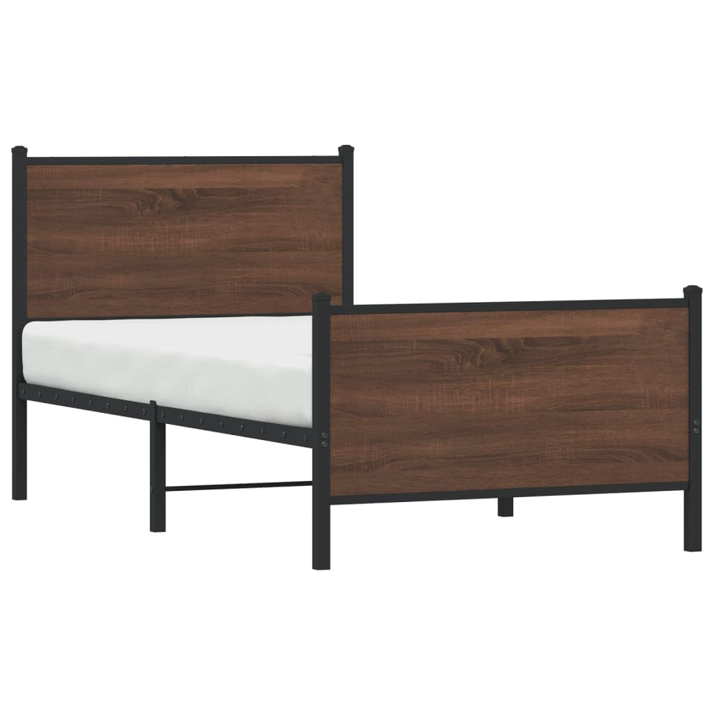 Stalowa stabilna rama elegancki klasyczny design 75x190 cm brąz