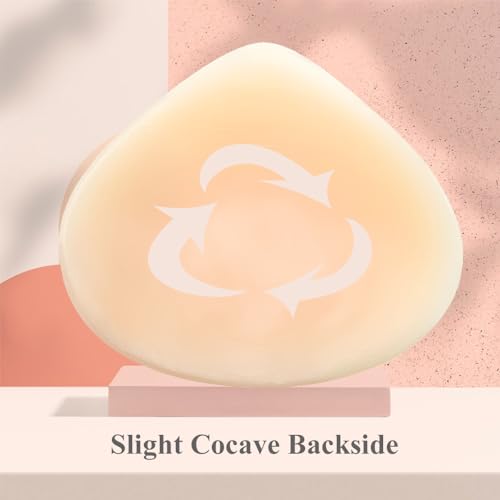 Silicone Breast Form Triangle Mastectomy Prosthesis Concave Bra Insert Enhancer Pad 1 Piece2