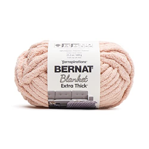 Image of Bernat Blanket Extra Thick Pink Dust Yarn - 1 Pack of 21.12oz /598.74g - 100% Polyester - #7 Jumbo - 72 Yards - Chunky Yarn for Hand Knitting, Crocheting, Crafts & Amigurumi