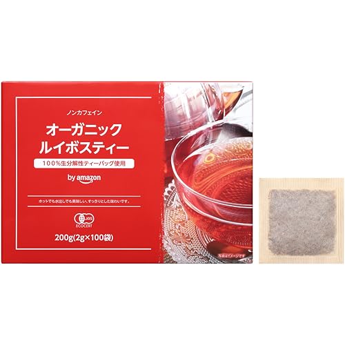 by Amazon オーガニックルイボスティー 200g(2g×100袋) ティーバッグ ノンカフェイン