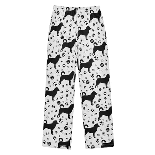 Boys' Pants Dalmatian Dogs Paw Tennis Ball Long Bottoms Jogger Pants Elastic Waist Trousers with Pockets S-XL