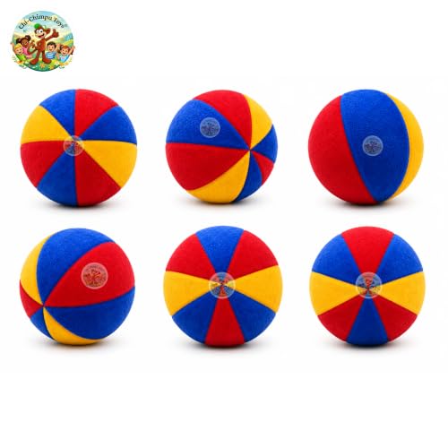 Image of Soft Plush Ball with Rattle 10 CM for Babies & Toddlers | Ultra Soft Fabric Sensory Ball | Baby Grasping Toy | Lightweight | Infant Learning | Safe Gift for Boys & Girls