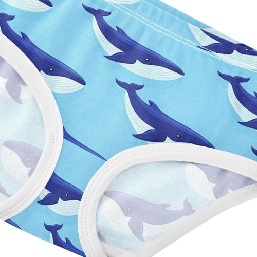 Ocean Whale Blue Toddler Girls's Underwear 2T 23031664