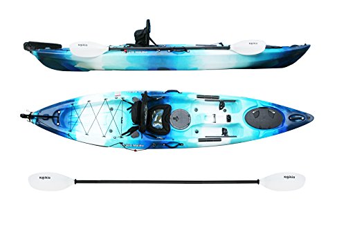 Kajikia 11 Foot-9 Inch Sit-On-Top Recreational Single Person Fishing Kayak With Padded Seat&Aluminum Paddle #TOP4