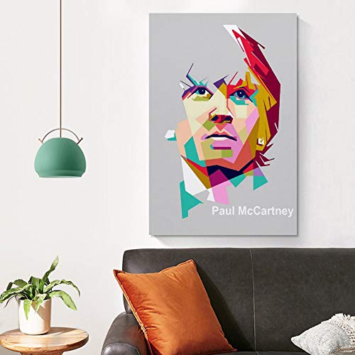 ASDYO Paul McCartney Poster abstrait sur toile du groupe de rock des Beatles 60 x 90 cm - Les Beatles, Paul McCartney, John Lennon, RIngo Starr, George Harrison ASDYO Paul McCartney Poster abstrait sur toile du groupe de rock des Beatles 60 x 90 cm – Image 5