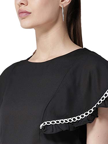 Image of Style Quotient Women Black Solid Regular Top