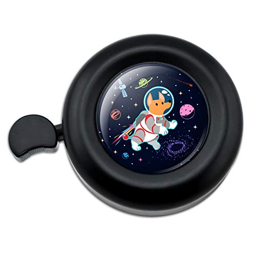 GRAPHICS & MORE Cosmonaut Astronaut Dog in Space with Planets and Stars Bicycle Handlebar Bike Bell