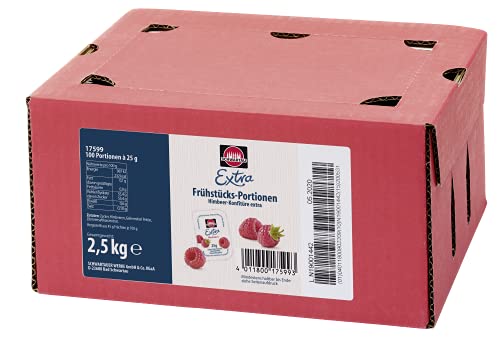Schwartau - Schwartau Portions de framboise supplémentaires, bols de conserve, lot en vrac, 100 x 25 g