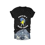 Dont Be A Salty B Hoodie Don't Be A Salty B Shirt Bitch Shirt Funny Saying Print Cute Graphic Tee Shirt Casual Loose Top Black