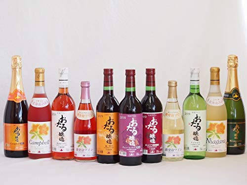スペシャルおたるワイン11本セット(キャンベルアーリロゼワイン甘口 キャンベルアーリ赤ワイン生葡萄酒 辛口 キャンベルスパークリング赤ワインやや甘口 キャンベル微発泡ロゼワインやや甘口 ナイアガラスパークリング白ワインやや甘口 ナイアガラ白ワインやや甘口