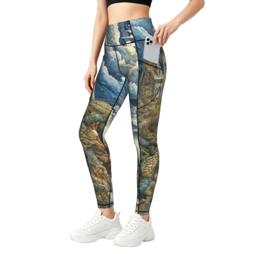Pantalones de yoga holgados para mujer con caída fluida de longitud completa transpirable