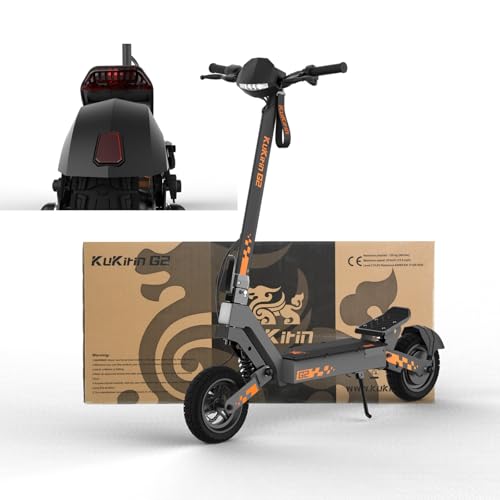 KuKirin G2 E Scooter Klappbar für Erwachsene 48V 15,6Ah Bis zu 55 km Reichweite 10 Zoll Reifen Doppelfederung Scheibenbremse LCD Display IPX4