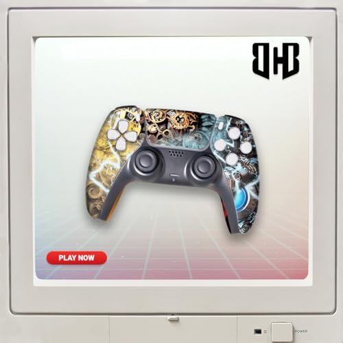 Image of Dishonestty Custom PS-5 Controller Wireless compatible with Play-Station 5 Console by BCB Controllers | Proudly Customized in USA with Permanent HYDRODIP Printing(NOT JUST A SKIN)(MODDED)