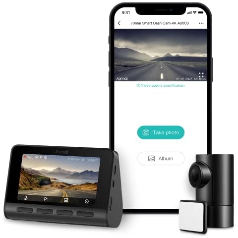 70mai Dash CAM A800S 4K + RC06 Cover