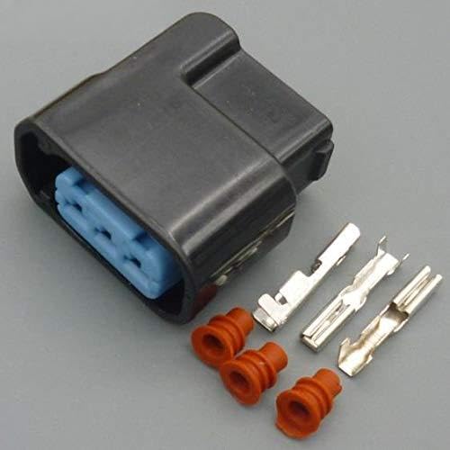 Yierxjwshx 4Sets 3 PIN 3Way Car Waterproof Electrical Connector Auto Ignition Coil Connector Plug Female Socket for Honda