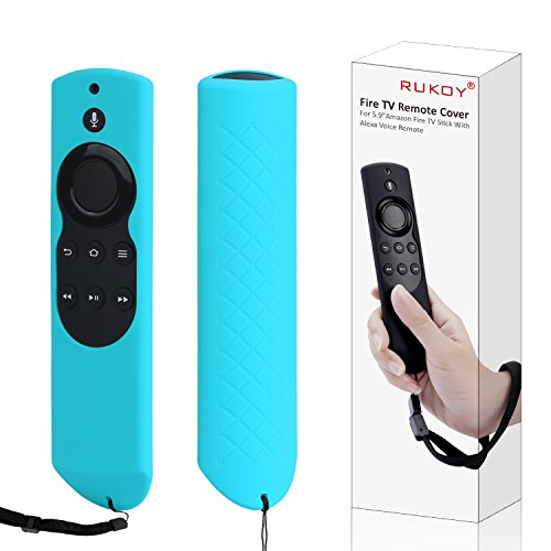 Estuche para Fire TV o TV Stick Remote, funda protectora Rukoy para 5.9 '' Amazon Fire TV o Fire TV Stick Remote con Alexa Voice (azul)