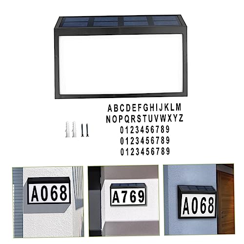 Numéros d'adresse sur la maison rétro-éclairé LED noir NUOBESTY