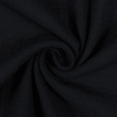 Musselin Stoff Sunny, Double Gauze, uni schwarz (Länge am Stück: ab 50cm / Breite: 130cm) Musselin Stoff Sunny, Double Gauze, uni schwarz (Länge am Stück: ab 50cm / Breite: 130cm)