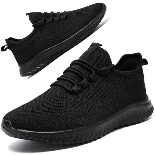 Mens Trainers Running Shoes Tennis Sports Slip On Sneakers Outdoor Breathable Lightweight Training Walking Jogging Gym Athletic Fitness Fashion Sneakers Black Size 10 Mens Trainers Running Shoes Tennis Sports Slip On Sneakers Outdoor Breathable Lightweight Training Walking Jogging Gym Athletic Fitness Fashion Sneakers Black Size 10