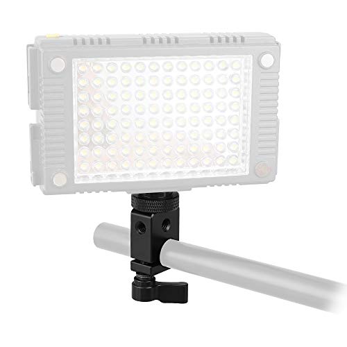 Image of CAMVATE 15mm Single Rod Clamp Adapter with Black Thumbscrew Locking Knob