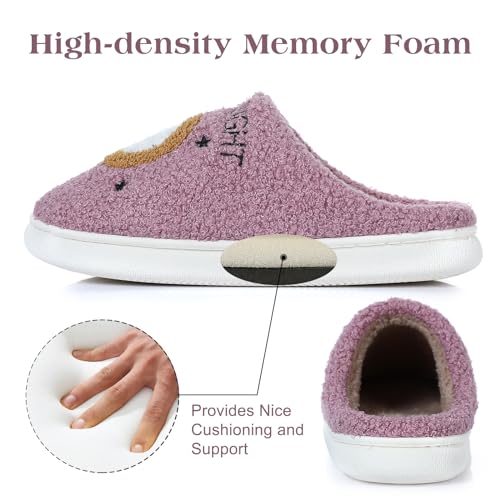 Menore Meet Me At Midnight Slippers for Womens Mens Soft Warm Fuzzy House Slides Memory Foam Lightweight Slip-on Slippers Indoor Outdoor3