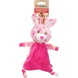 Flamingo Jouet pour Chien Roza Lapin Rose | 19x7x26cm | Peluche Douce avec Couineur – Stimulant et Réconfortant pour Votre Chien !