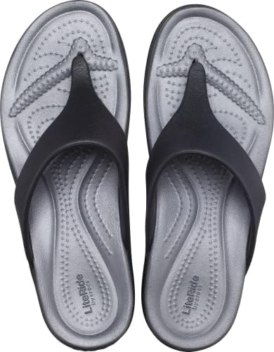 Crocs Women's Boca Wedge Flip Flops, Platform Sandals, Black, Numeric_6 | Image 3