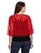 Star Vixen womens Plus-size 3/4 Sleeve Tiefront shrug sweaters, Red, 1X US