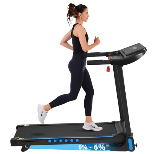 Image of Incline Treadmill for Running & Walking, 3.0 HP Treadmills for Home 350 lbs Weight Capacity Hydraulic System Auto-Folding Treadmill