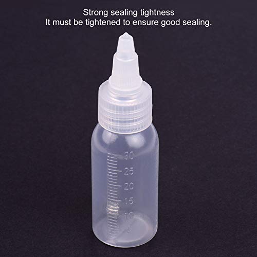 Entweg Paint bottles, Box of 10-Each 1.2-Ounce(35cc) Airbrush Bottles Paint Storage Bottles PP Jar and Cover with Scale Line Leak-proof for Dual-Action Siphon Feed Air Brush Airbrushing Accessories