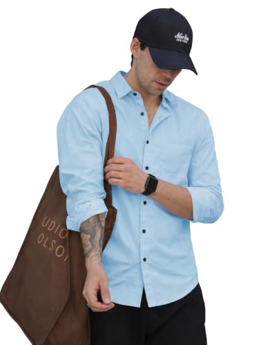 Image of Noble Monk Men's Full Sleeve Shirt | Casual Shirt for Men | Stylish Cotton Blend | Comfortable Everyday Wear | Button Down Clothing | Travel & Outdoor Apparel