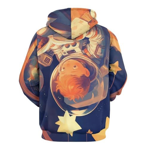Sweatshirt pullover cosmonautes étoiles sweat à capuche mixte taille S