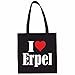 Reifen-Markt Tasche I Love Erpel Größe 38x42 Farbe Schwarz Druck Weiss