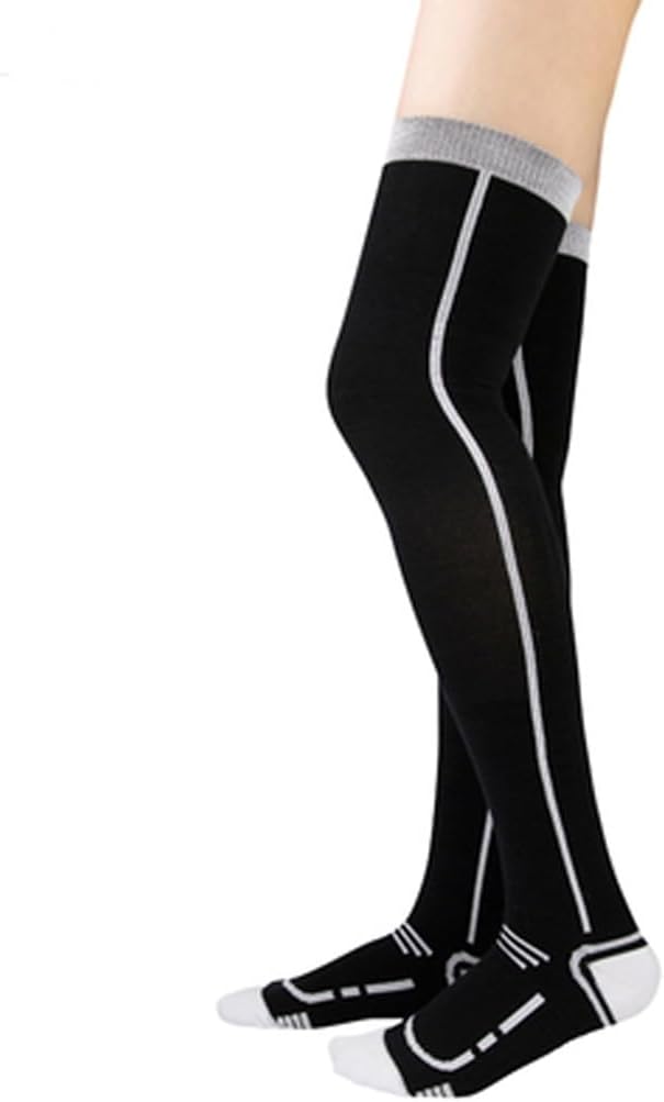 Women's over-the-knee long tube Towel Bottom Running Socks Sports Fitness Hiking Rope Skipping Compression