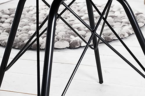 Retro Designklassiker Stuhl SCANDINAVIA MEISTERSTÜCK schwarz mit schwarz lackierten Stuhlbeinen - 8