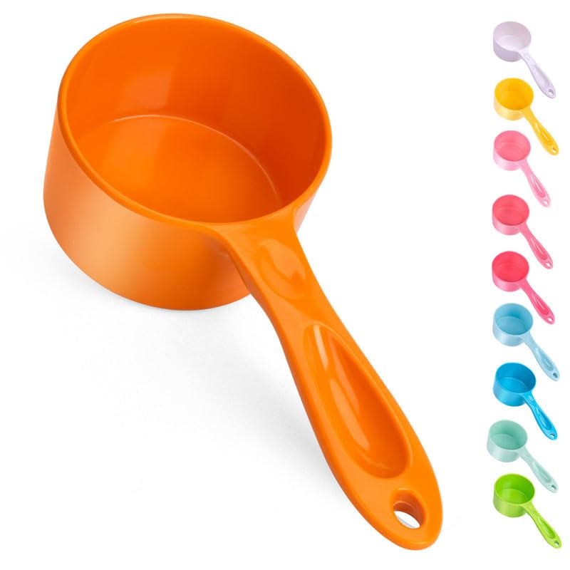 SUPERDESIGN 1/2 Cup Dog Food Scoop for Container Melamine Measuring Scoop for Dogs Cats Birds and Rabbits Pet Food Feeding Scoop Dishwasher Safe -