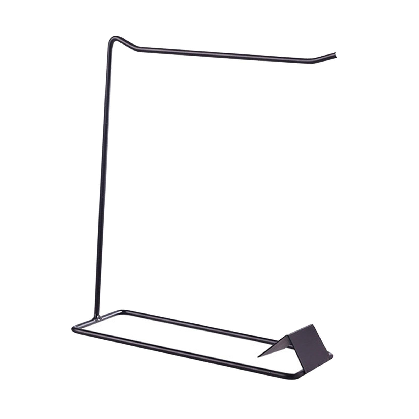 Vaveren Jewelry Organizer Stand Jewelry Display Rack Iron Fashion Jewelry Holder Earrings Display for Keychains Shopping Mall Dresser, 1RowBlack19x8x22.5cm