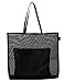 Produktbild iwill CREATE PRO Große Netztasche für den Strand, Einkaufstasche, Schultertasche für Damen, Schwarz, Schwarz, Baginbag, X-Large,