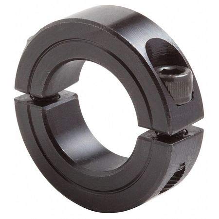 Shaft Collar, Clamp, 2Pc, 7/16 in, Steel (3 Pieces)