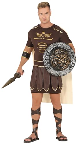 FIESTAS GUIRCA | Disfraz de Guerrero Romano Gladius (52-54/L) - Capa y Túnica - Disfraces de Romanos y Griegos para Halloween, Carnaval y Fiestas de Disfraces - Ideal para Hombre Adulto