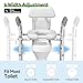 Raised Toilet Seat with Handles 400lb - Adjustable 3 in 1 Commode Chair for Toilet with Arms, Toilet Riser with Handles, Toilet Chair Over Toilet, Handicap Toilet Seat