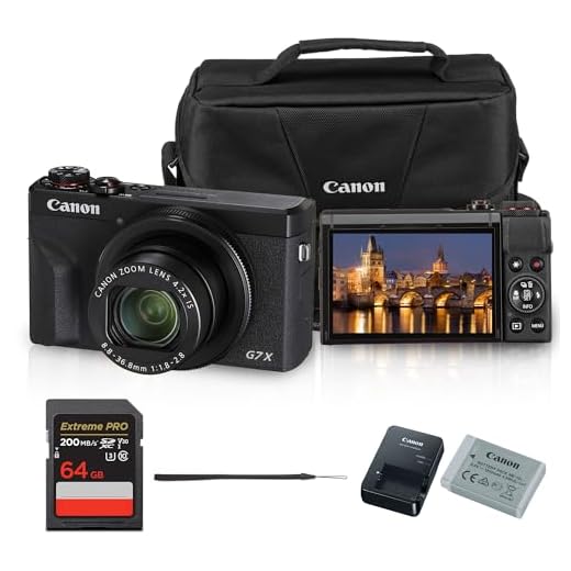 Canon PowerShot G7 X Mark III Digital Camera | 20.1MP 1-Inch Sensor, 4.2X Optical Zoom, 4K UHD Video, Wi-Fi & Bluetooth | Vlogging & Travel Camera with Bag and 64GB Card