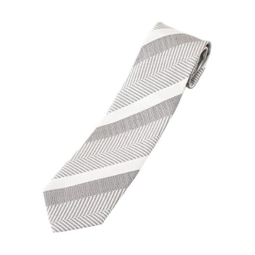 [ タケオキクチ ] ネクタイ 丹沢シルクネクタイ – 柞蚕シャドーストライプ 07004100 メンズ シルバー(306) 00