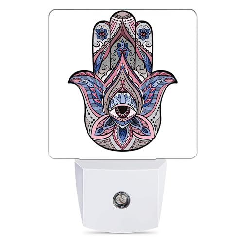 Jopowide E314462 Boho Buddhas Hand Night Light, Dusk To Dawn Smart Sensor Nightlight For Bedroom Bathroom Kitchen Hallway Stairs Hallway, Plug-In, Energy Efficient Decor Desk Lamp Gifts cover