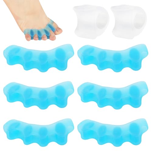 7 Pares Separador Dedos Pie Silicona Separadores de Dedos de Los Pies Separador de Dedos del Pie Correctores de Dedos en Martillo Espaciadores de Dedos Pies Tamaño Universal para Hombres y Mujeres